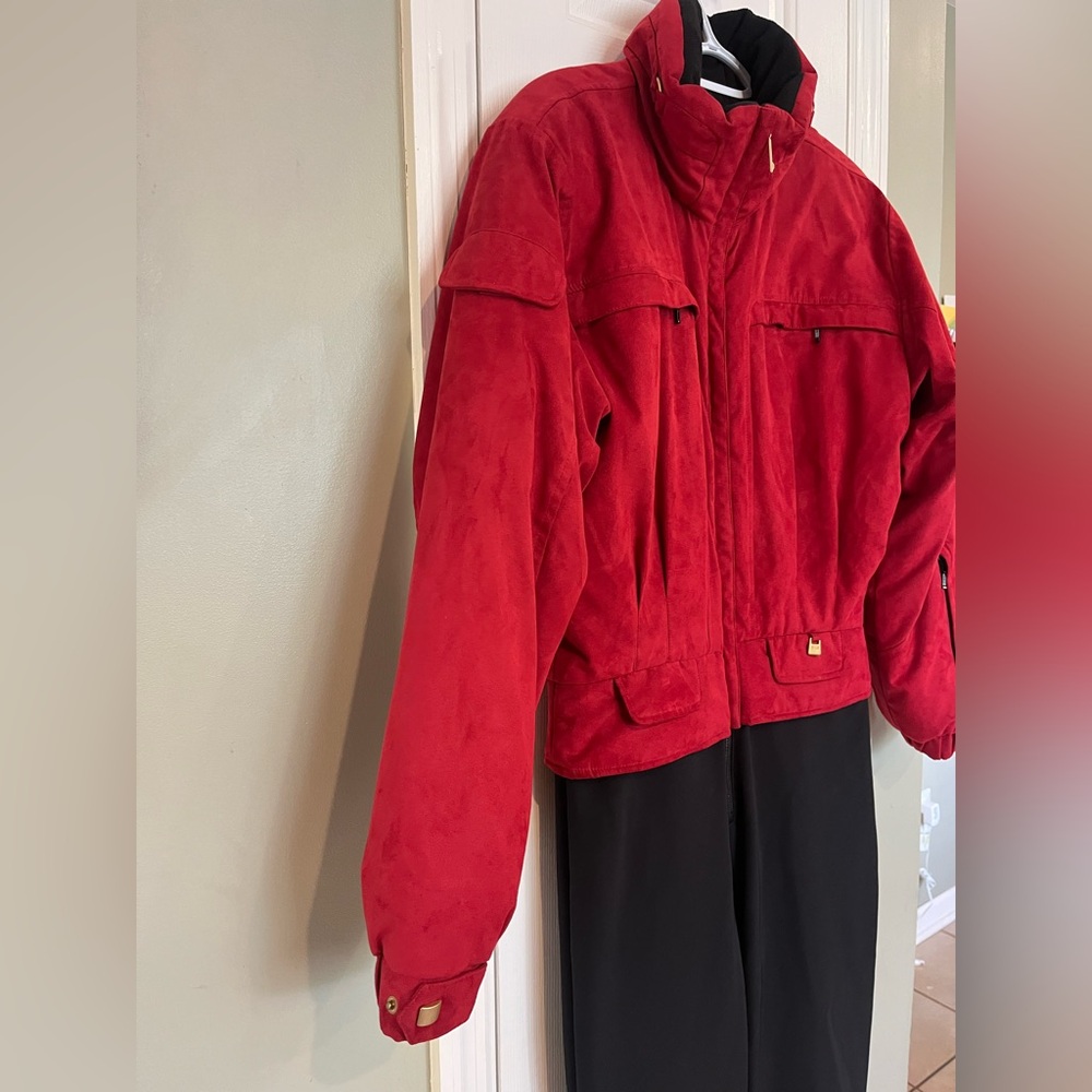 Vintage NILS Red Skiwear One Piece Ski Suit size 10 bin7 - Picture 4 of 9